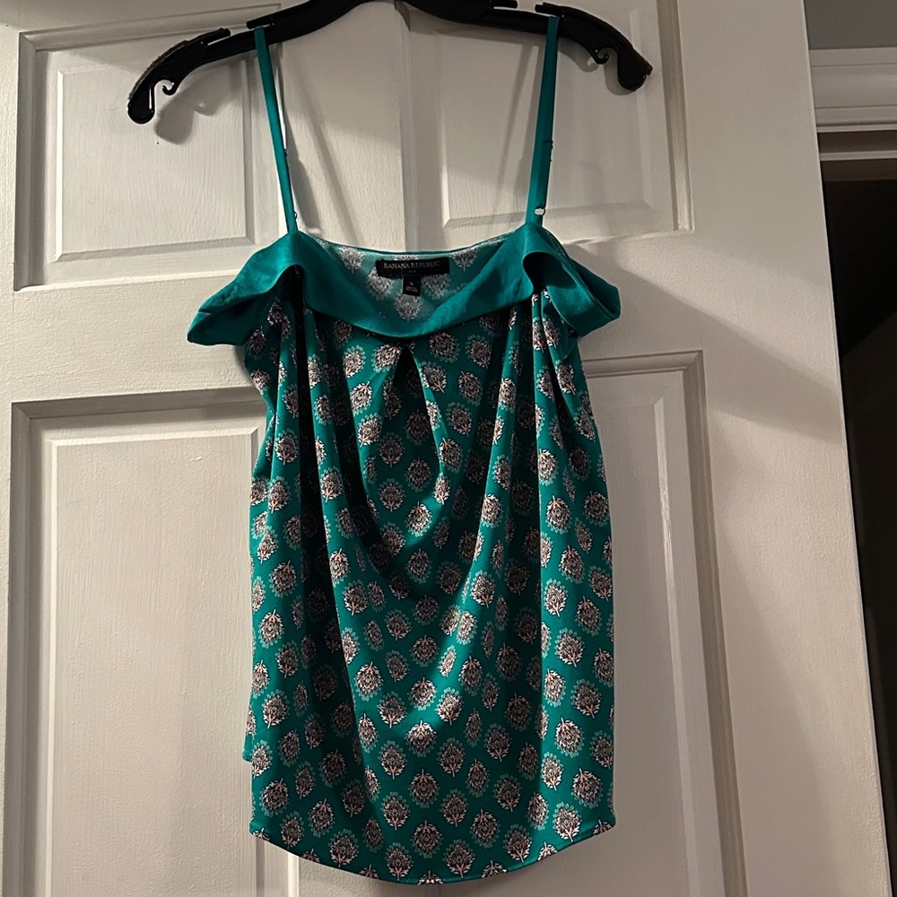 Banana Republic Green Print Cami - Size S
